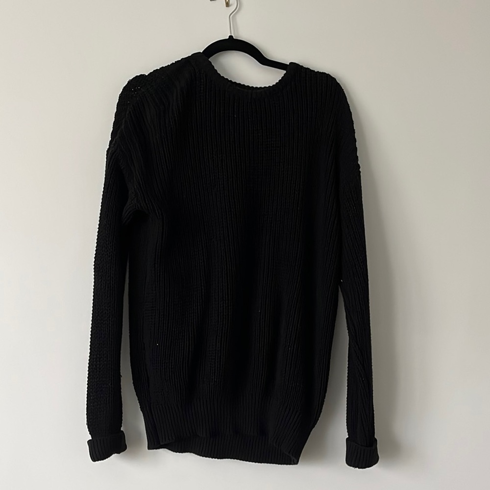 black american apparel fisherman sweater